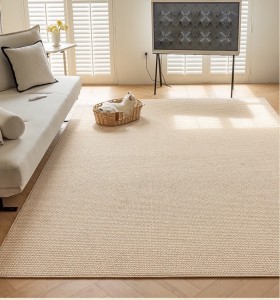 Thảm sợi dệt PP màu BE TRƠN nhiều kích thước