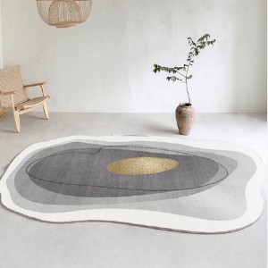 Thàm hình cong lông cừu Cashmere - Grey