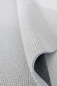 Thảm dệt sợi len tự nhiên 100% màu ghi sáng