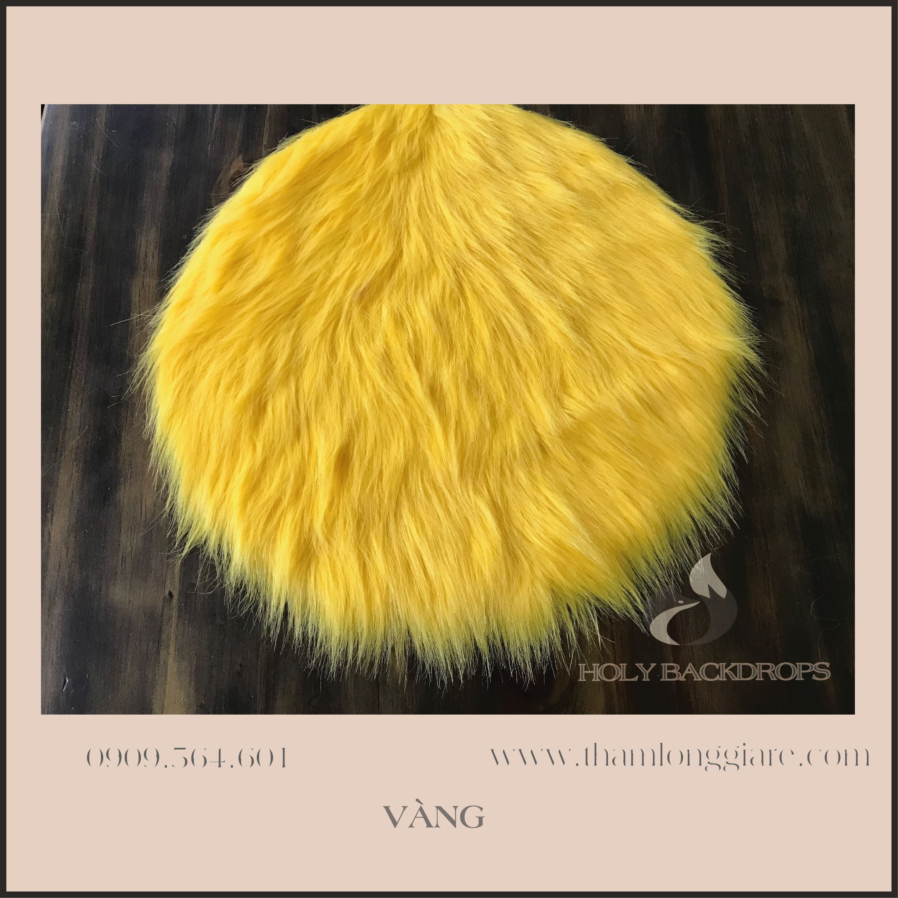 Thảm lông  dài màu vàng - Lông thú hồ ly cao cấp chuyên trong chụp ảnh, trang trí